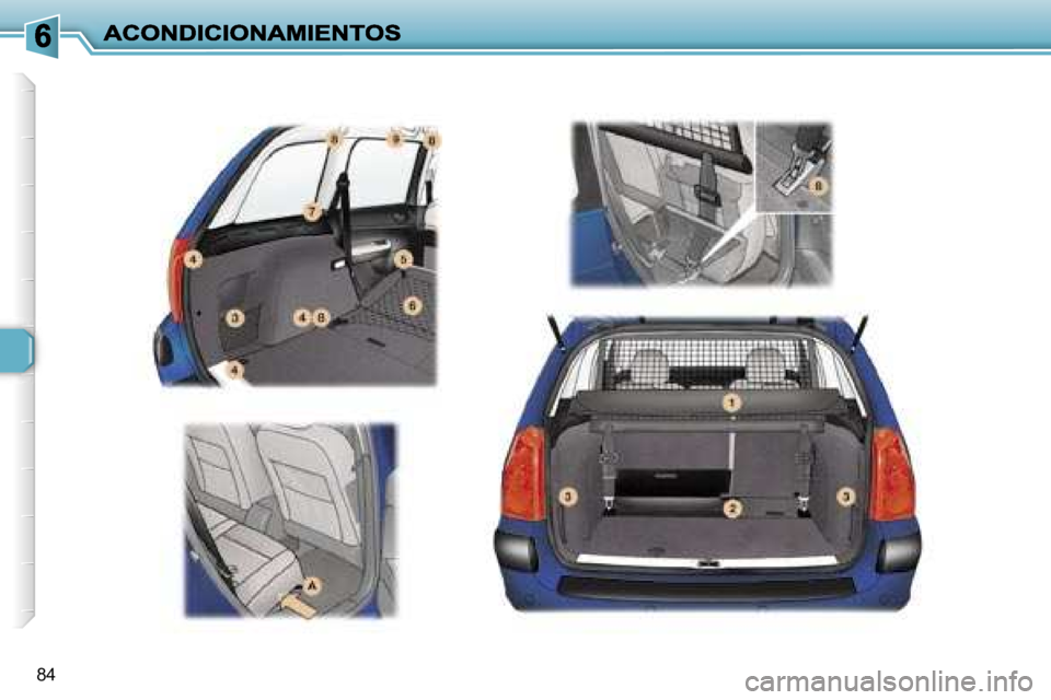 Peugeot 307 2007  Manual del propietario (in Spanish) �8�4     