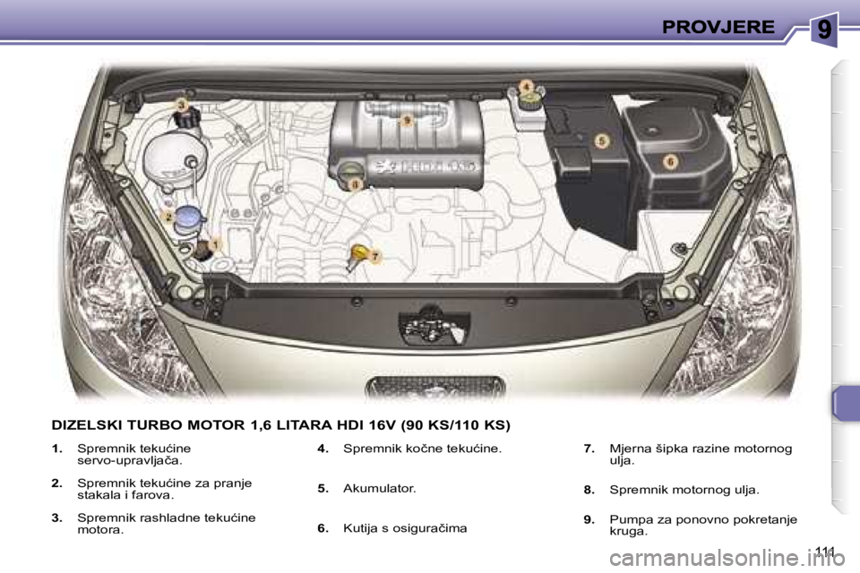 Peugeot 307 2007  Vodič za korisnike (in Croatian) �1�1�1
�1�.�  �S�p�r�e�m�n�i�k� �t�e�k�u�ć�i�n�e� �s�e�r�v�o�-�u�p�r�a�v�l�j�a�č�a�.
�2�.�  �S�p�r�e�m�n�i�k� �t�e�k�u�ć�i�n�e� �z�a� �p�r�a�n�j�e� �s�t�a�k�a�l�a� �i� �f�a�r�o�v�a�.
�3�.�  �S�p�r�
