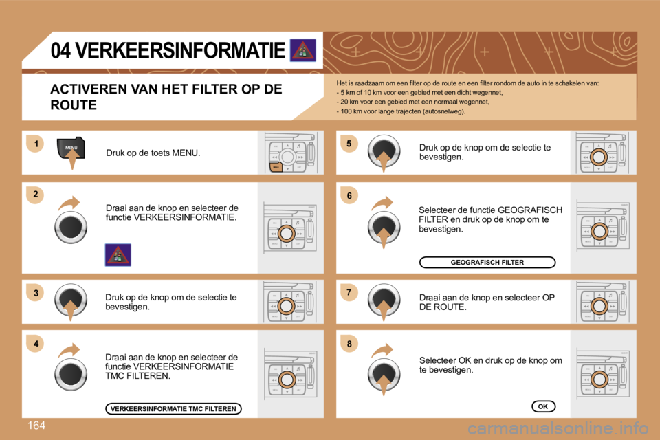 Peugeot 307 2007  Handleiding (in Dutch) �1�6�4
�E�S�C�L�I�S�T
�M�E�N�U
�M�E�N�U�1�1
�E�S�C
�M�E�N�U �L�I�S�T
�2�2
�3�3
�E�S�C
�M�E�N�U �L�I�S�T
�4�4
�5�5
�E�S�C
�M�E�N�U �L�I�S�T
�6�6
�7�7
�E�S�C
�M�E�N�U �L�I�S�T
�8�8
�E�S�C
�M�E�N�U �L�I�