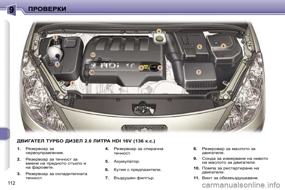 Peugeot 307 2007  Ръководство за експлоатация (in Bulgarian) �1�1�2
�1�.� g_a_jyhwj� aw� k_jyhmijwye_gb_�.� 
�2�.� g_a_jyhwj� aw� l_qghkl� aw� fb_g_� gw� ij_^ghlh� kltdeh� b� gw� nwjhy_