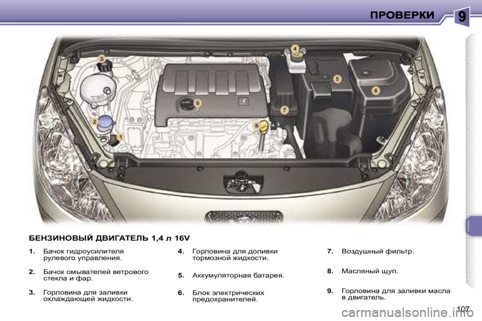 Peugeot 307 2007  Инструкция по эксплуатации (in Russian) �1�0�7
�1�.�  Xwqhd� zb^jhmkbebl_ey� jme_yhzh� mijwye_Öby�.
�2�.�  Xwqhd� hfuywl_e_c� y_ljhyhzh� kl_dew� b� nwj�.
�3�.�  =hj