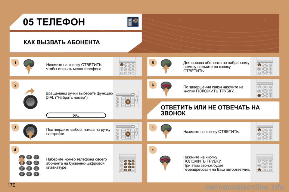 Peugeot 307 2006  Инструкция по эксплуатации (in Russian) �1 
�2 
�3
�4 �5 
�6 
�1 
�1
�1�7�0�0�5� i?b?ked
aWa� YrAYWis� WXed?diW
Yjws_Öb_f� jmqdb� yux_jbl_� nmÖdébx�  
�D�I�A�L� �(�"dwxjwlv
