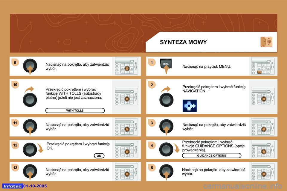 Peugeot 307 2005.5  Instrukcja Obsługi (in Polish) �6
�9
�1�0
�1�1
�1�2 
�1�3 �1 
�2 
�3 
�4
�5
�0�1�-�1�0�-�2�0�0�5�0�1�-�1�0�-�2�0�0�5
�N�a�c�i�s�n"�ć� �n�a� �p�o�k�r
�t�ł�o�,� �a�b�y� �z�a�t�w�i�e�r�d�z�i�ć�  
�w�y�b�ó�r�. 
�N�a�c�i�s�n&