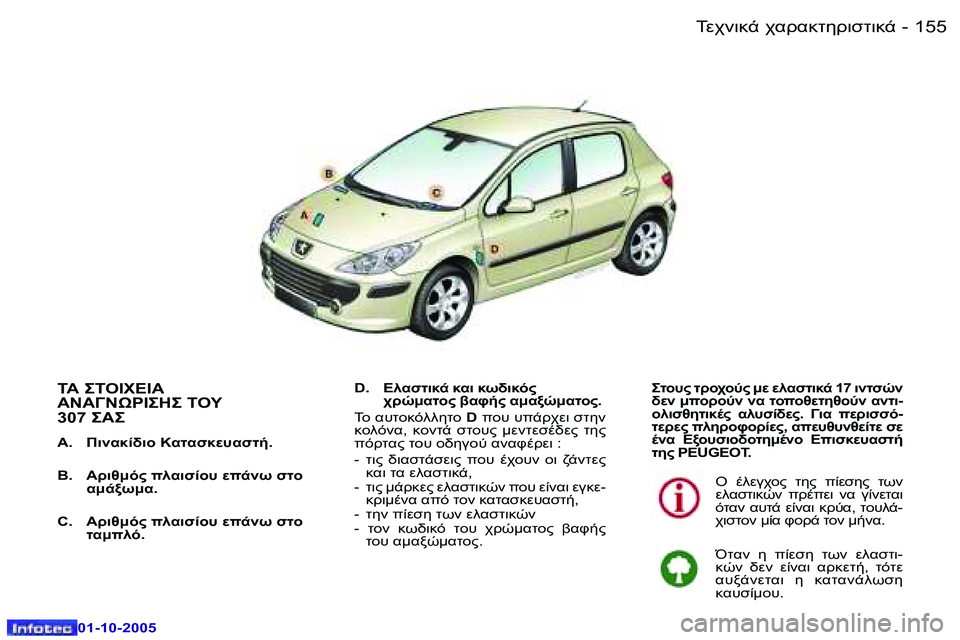 Peugeot 307 2005.5  Εγχειρίδιο χρήσης (in Greek) 	0$78-� $.!.8O5!7NO78-�1�5�4 �-
�0�1�-�1�0�-�2�0�0�5
�1�5�5	0$78-� $.!.8O5!7NO78-�-
�0�1�-�1�0�-�2�0�0�5
	