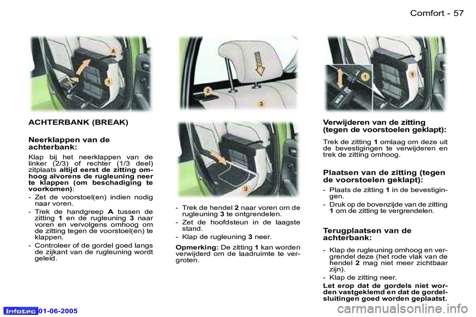 Peugeot 307 2005  Handleiding (in Dutch) �5�6 �-
�0�1�-�0�6�-�2�0�0�5
�5�7
�-
�0�1�-�0�6�-�2�0�0�5
�V�e�r�w�i�j�d�e�r�e�n� �v�a�n� �d�e� �z�i�t�t�i�n�g�  
�(�t�e�g�e�n� �d�e� �v�o�o�r�s�t�o�e�l�e�n� �g�e�k�l�a�p�t�)�:
�T�r�e�k� �d�e� �z�i�t�