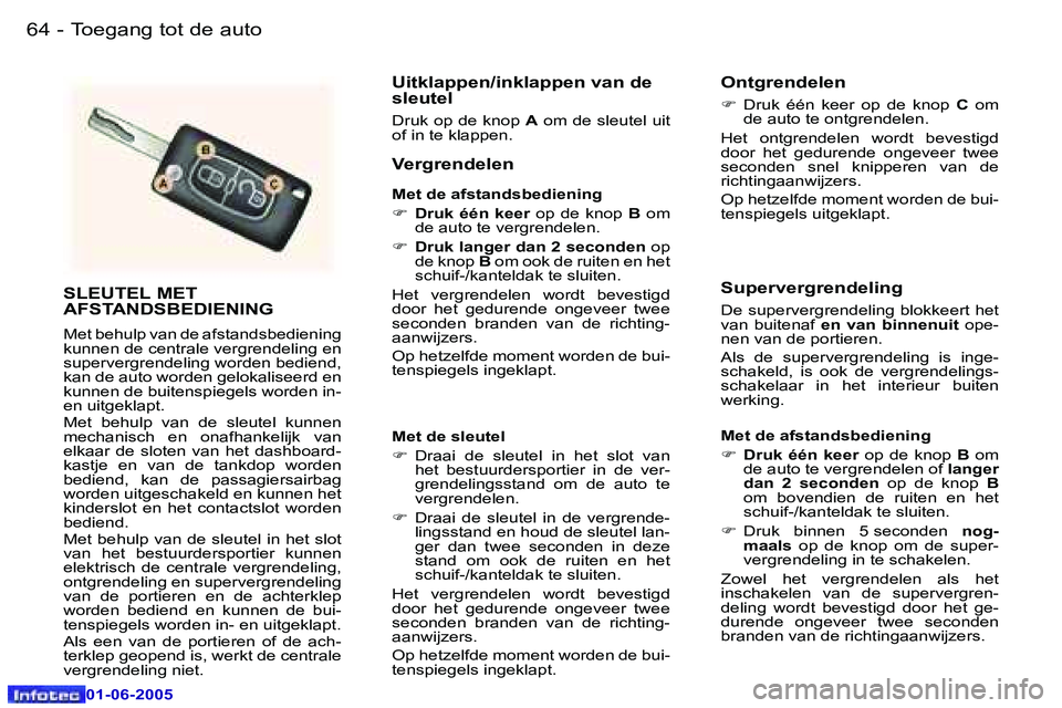 Peugeot 307 2005  Handleiding (in Dutch) �6�4 �-
�0�1�-�0�6�-�2�0�0�5
�6�5
�-
�0�1�-�0�6�-�2�0�0�5
�S�L�E�U�T�E�L� �M�E�T�  
�A�F�S�T�A�N�D�S�B�E�D�I�E�N�I�N�G
�M�e�t� �b�e�h�u�l�p� �v�a�n� �d�e� �a�f�s�t�a�n�d�s�b�e�d�i�e�n�i�n�g�  
�k�u�n�