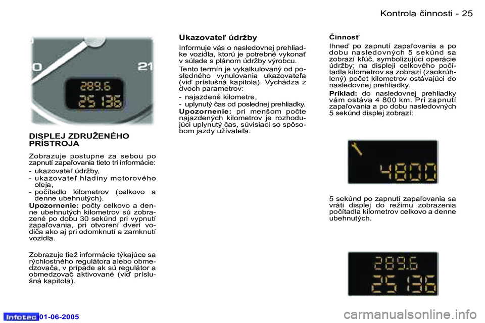 Peugeot 307 2005  Užívateľská príručka (in Slovak) �2�4 �-
�0�1�-�0�6�-�2�0�0�5
�2�5
�-
�0�1�-�0�6�-�2�0�0�5
�D�I�S�P�L�E�J� �Z�D�R�U�Ž�E�N�É�H�O�  
�P�R�Í�S�T�R�O�J�A
�Z�o�b�r�a�z�u�j�e�  �p�o�s�t�u�p�n�e�  �z�a�  �s�e�b�o�u�  �p�o�  
�z�a�p�n�u�t
