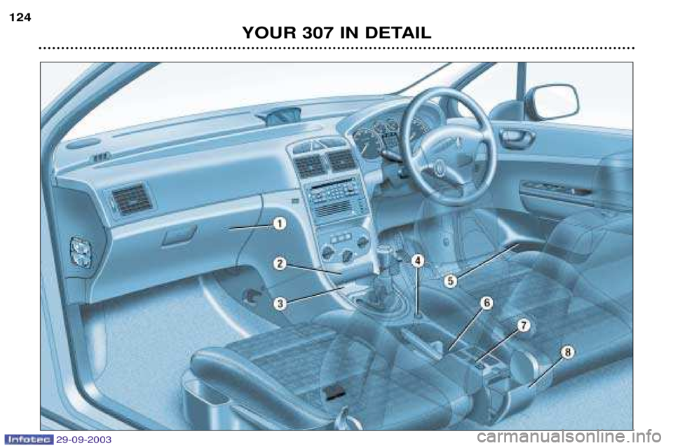 Peugeot 307 2003.5  Owners Manual 29-09-2003
YOUR 307 IN DETAIL
124  