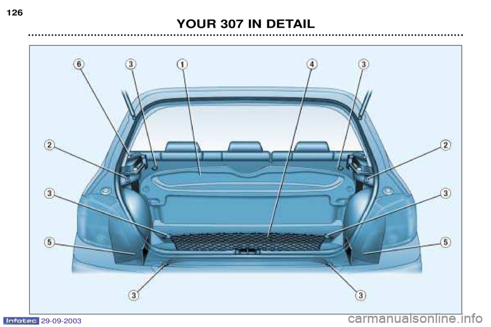 Peugeot 307 2003.5  Owners Manual 29-09-2003
YOUR 307 IN DETAIL
126  