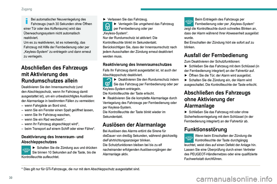 Peugeot 308 2021 Betriebsanleitung (in German) 30
Zugang
Elektrische Fensterheber
1.Vorne links
2. Vorne rechts
3. Hinten rechts
4. Hinten links
5. Deaktivieren der elektrischen Fensterheber hinten
Durch Gedrückthalten der Verriegelung (auf
dem Peugeot 308 2021 Betriebsanleitung (in German) 30
Zugang
Elektrische Fensterheber
1.Vorne links
2. Vorne rechts
3. Hinten rechts
4. Hinten links
5. Deaktivieren der elektrischen Fensterheber hinten
Durch Gedrückthalten der Verriegelung (auf
dem