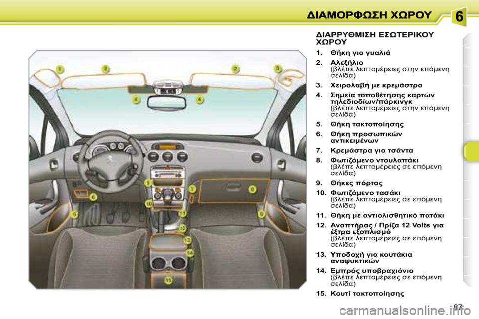 Peugeot 308 2007.5  Εγχειρίδιο χρήσης (in Greek) �8�7

