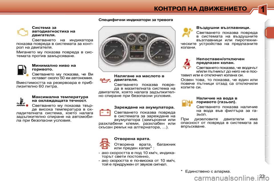 Peugeot 308 2007.5  Ръководство за експлоатация (in Bulgarian) �2�3
hbkl_fw� aw� wylh^bwzÖhklbdw� Öw� ^ybzwl_ey�.
hy_lywg_lh�  gw�  bg^bdwlhàw� ihdwayw� ihyà_^w� y� kbkl_fwlw� a