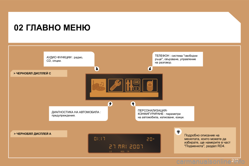 Peugeot 308 2007.5  Ръководство за експлоатация (in Bulgarian) �2�0�3
�0�2ZbWYde� c?du
Wj>_e� kjdam__� �:� àw^bh�,�C�D�,� hipbb�.
>_W=dehi_aW� dW� WYieceX_bW� �:� ià_^mià_`^_gby�.
i?b?k