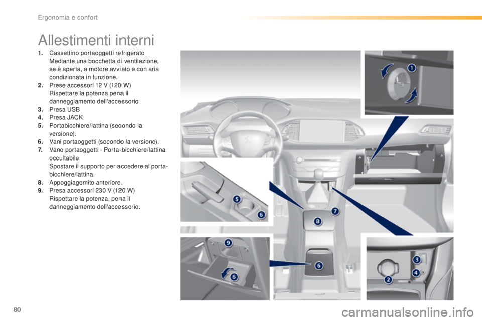 Peugeot 308 2016 Manuale del proprietario (in Italian) 80
308_it_Chap03_ergonomie-et-confort_ed02-2015
Allestimenti interni
1. Cassettino portaoggetti refrigerato Mediante una bocchetta di ventilazione,
se è aperta, a motore avviato e con aria
condizio Peugeot 308 2016 Manuale del proprietario (in Italian) 80
308_it_Chap03_ergonomie-et-confort_ed02-2015
Allestimenti interni
1. Cassettino portaoggetti refrigerato Mediante una bocchetta di ventilazione,
se è aperta, a motore avviato e con aria
condizio