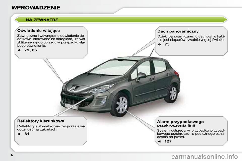 Peugeot 308 2007.5  Instrukcja Obsługi (in Polish) 