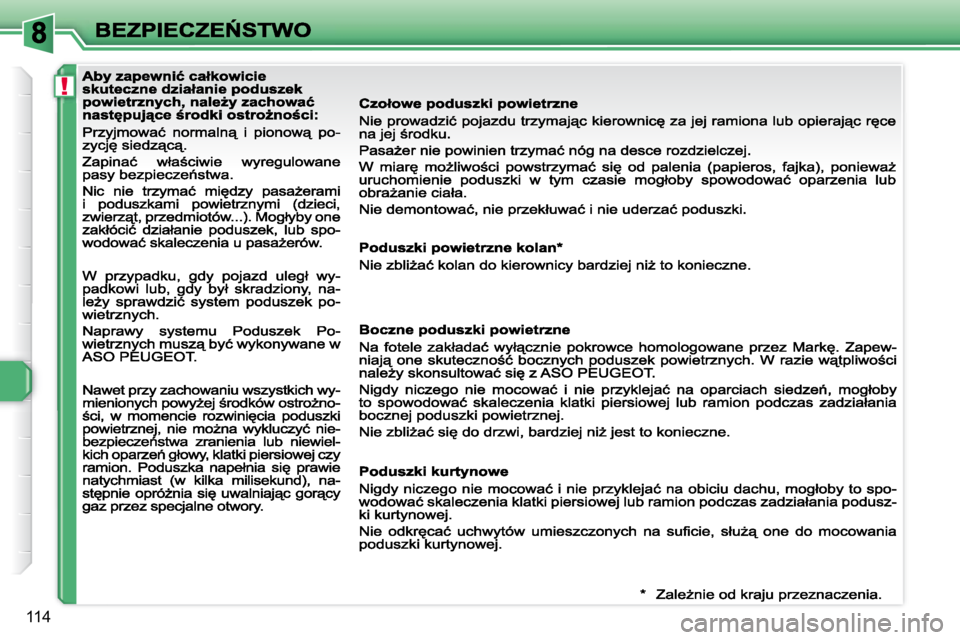Peugeot 308 2007.5  Instrukcja Obsługi (in Polish) !
�1�1�4                                                     