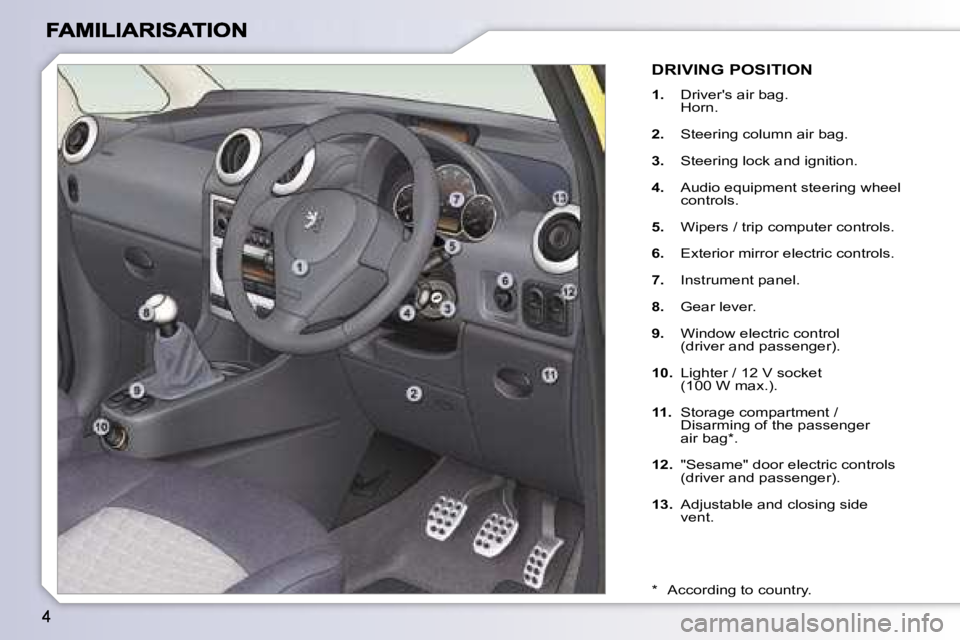 PEUGEOT 1007 2007  Owners Manual 