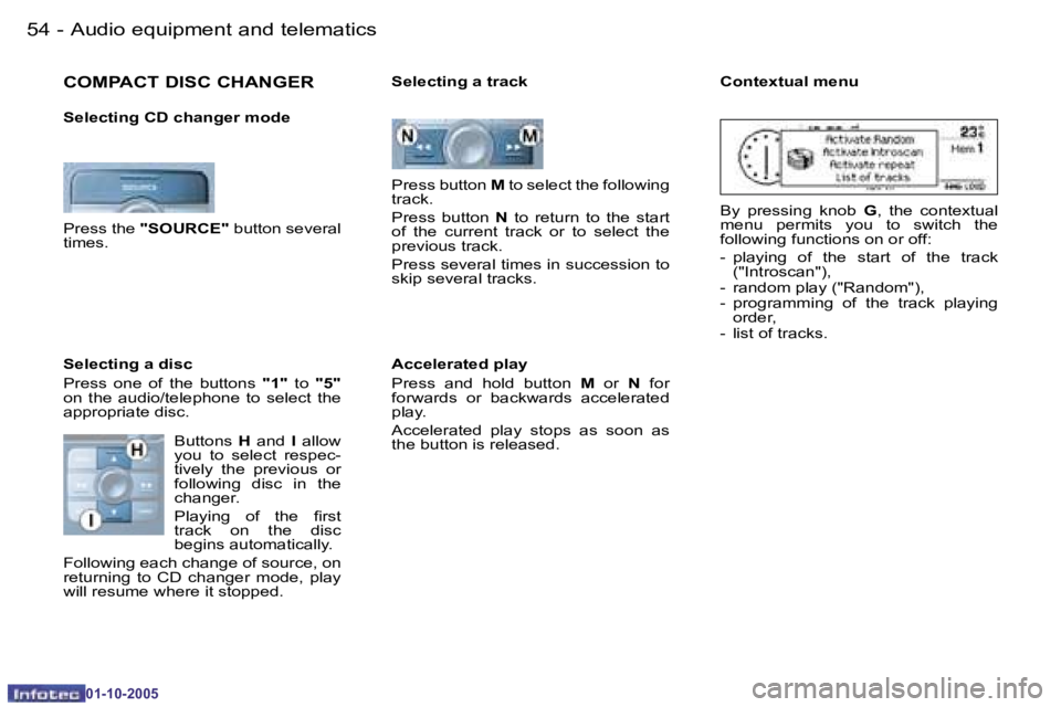 PEUGEOT 206 SW 2005 Workshop Manual �5�4 �-�A�u�d�i�o� �e�q�u�i�p�m�e�n�t� �a�n�d� �t�e�l�e�m�a�t�i�c�s
�0�1�-�1�0�-�2�0�0�5
�5�5
�-�A�u�d�i�o� �e�q�u�i�p�m�e�n�t� �a�n�d� �t�e�l�e�m�a�t�i�c�s
�0�1�-�1�0�-�2�0�0�5
�C�O�M�P�A�C�T� �D�I�S