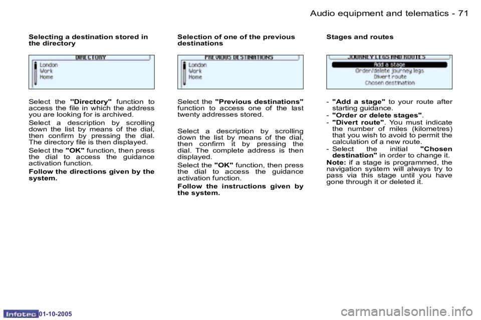 PEUGEOT 206 SW 2005 Manual PDF �7�0 �-�A�u�d�i�o� �e�q�u�i�p�m�e�n�t� �a�n�d� �t�e�l�e�m�a�t�i�c�s
�0�1�-�1�0�-�2�0�0�5
�7�1
�-�A�u�d�i�o� �e�q�u�i�p�m�e�n�t� �a�n�d� �t�e�l�e�m�a�t�i�c�s
�0�1�-�1�0�-�2�0�0�5
�S�e�l�e�c�t�  �t�h�e�