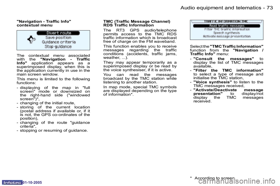 PEUGEOT 206 SW 2005 Manual PDF �7�2 �-�A�u�d�i�o� �e�q�u�i�p�m�e�n�t� �a�n�d� �t�e�l�e�m�a�t�i�c�s
�0�1�-�1�0�-�2�0�0�5
�7�3
�-�A�u�d�i�o� �e�q�u�i�p�m�e�n�t� �a�n�d� �t�e�l�e�m�a�t�i�c�s
�0�1�-�1�0�-�2�0�0�5
�T�h�e�  �c�o�n�t�e�x�