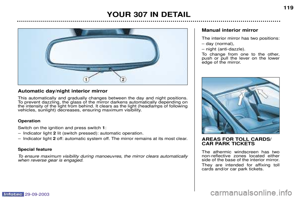 PEUGEOT 307 BREAK 2003  Owners Manual 29-09-2003
AREAS FOR TOLL CARDS/ 
CAR PARK TICKETS 
)	
 	
 

 	  



 *
 
 
	


	

	

 
)	
# 
 

  