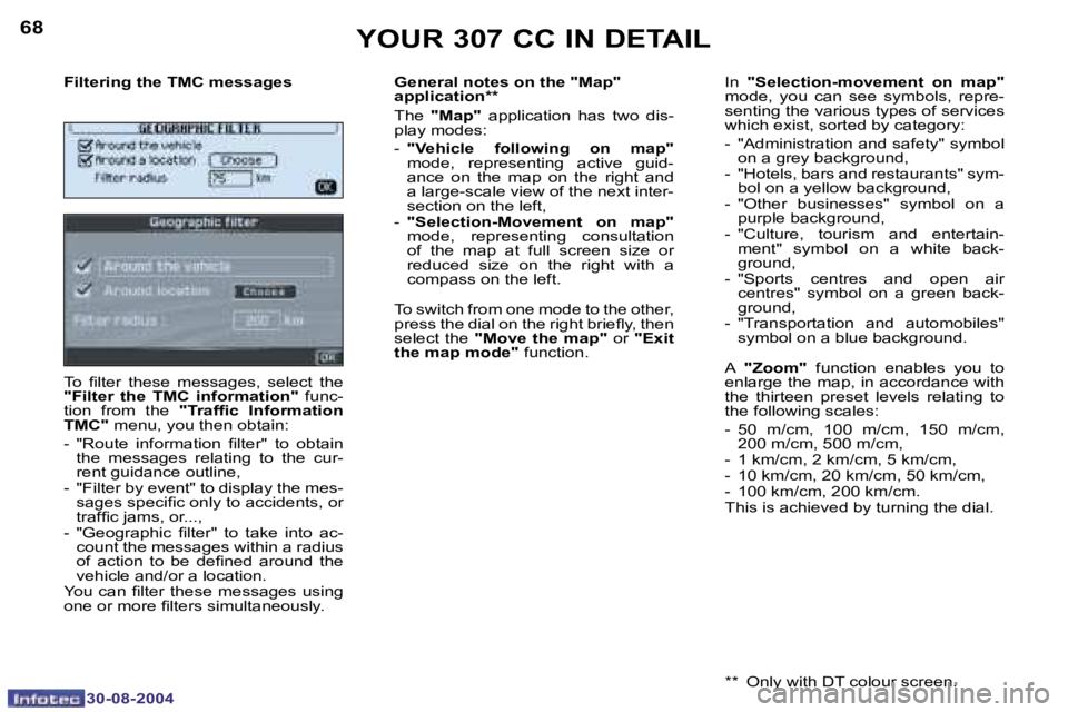 PEUGEOT 307 CC 2004 Manual PDF �6�8
�3�0�-�0�8�-�2�0�0�4
�6�9
�3�0�-�0�8�-�2�0�0�4
�Y�O�U�R� �3�0�7� �C�C� �I�N� �D�E�T�A�I�L
�F�i�l�t�e�r�i�n�g� �t�h�e� �T�M�C� �m�e�s�s�a�g�e�s 
�T�o�  �i� �l�t�e�r�  �t�h�e�s�e�  �m�e�s�s�a�g�e�s
