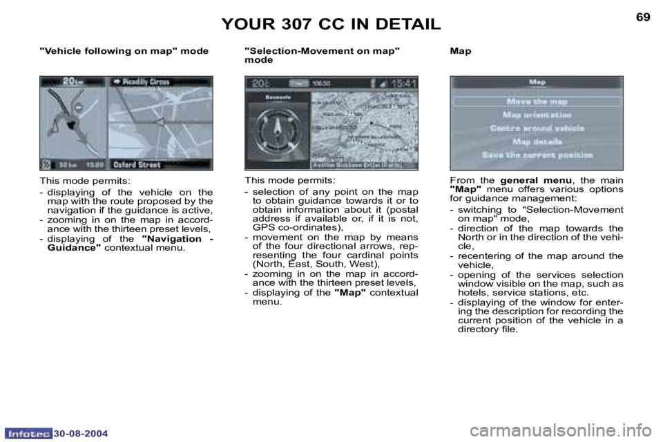 PEUGEOT 307 CC 2004 Manual PDF �6�8
�3�0�-�0�8�-�2�0�0�4
�6�9
�3�0�-�0�8�-�2�0�0�4
�Y�O�U�R� �3�0�7� �C�C� �I�N� �D�E�T�A�I�L
�"�S�e�l�e�c�t�i�o�n�-�M�o�v�e�m�e�n�t� �o�n� �m�a�p�"�  
�m�o�d�e 
�T�h�i�s� �m�o�d�e� �p�e�r�m�