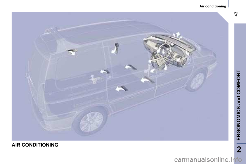 PEUGEOT 807 2006 Service Manual �A�i�r� �c�o�n�d�i�t�i�o�n�i�n�g
�E�R�G�O�N�O�M�I�C�S� �a�n�d� �C�O�M�F�O�R�T
�2
�4�3
�A�I�R� �C�O�N�D�I�T�I�O�N�I�N�G  