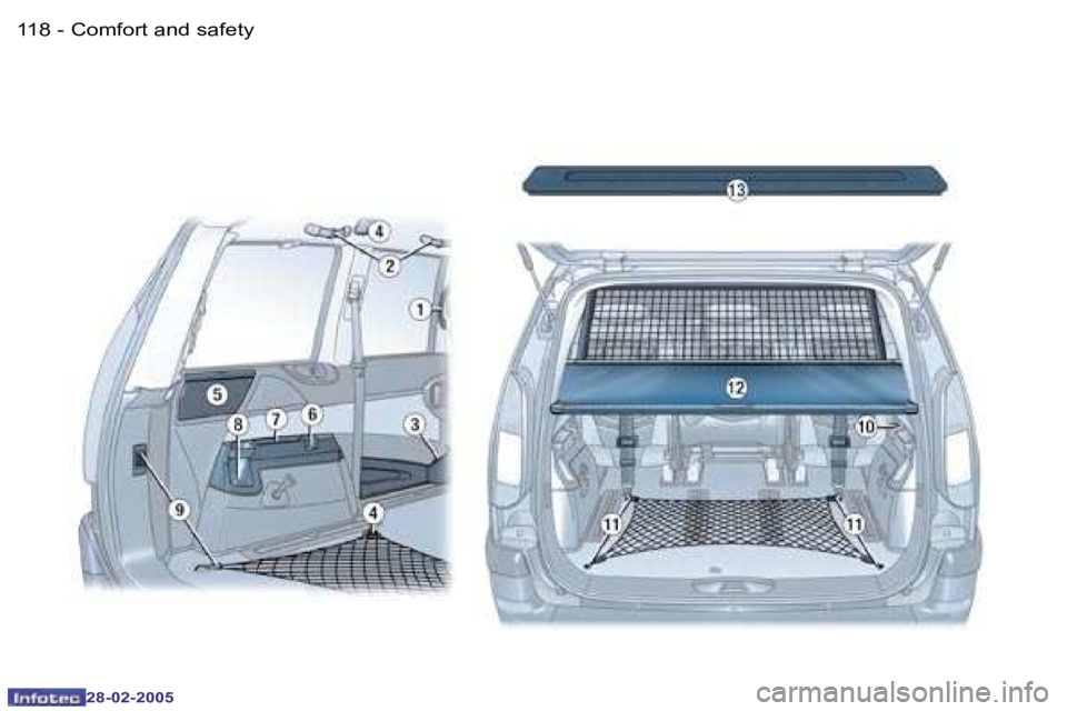 PEUGEOT 807 2005  Owners Manual �1�1�8 �-
�2�8�-�0�2�-�2�0�0�5
�1�1�9
�-
�2�8�-�0�2�-�2�0�0�5
�C�o�m�f�o�r�t� �a�n�d� �s�a�f�e�t�y  