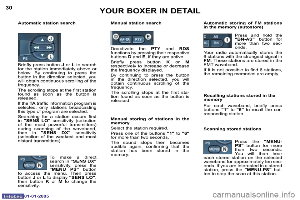PEUGEOT BOXER DAG 2005 Repair Manual �3�0
�0�1�-�0�1�-�2�0�0�5
�3�1
�0�1�-�0�1�-�2�0�0�5
�  �T�o�  �m�a�k�e�  �a�  �d�i�r�e�c�t� �s�e�a�r�c�h� �i�n� �"�S�E�N�S� �D�X�" � 
�s�e�n�s�i�t�i�v�i�t�y�,�  �p�r�e�s�s�  �t�h�e�  
�"�M