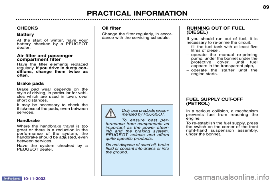 PEUGEOT PARTNER VU 2003  Owners Manual 10-11-2003
	



 
 
 
  	



 
 
	  
	
   	
 

   
 
 
 