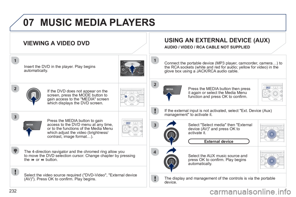 PEUGEOT RCZ 2012 Owners Manual 232
07
MEDIA
2ABC3DEF5JKL4GHI6MNO8TUV7PQRS9WXYZ0*#
1RADIO MEDIANAV ESC TRAFFIC
SETUPADDR
BOOK
MEDIA
2ABC3DEF5JKL4GHI6MNO8TUV7PQRS9WXYZ0*#
1RADIO MEDIANAV TRAFFIC
SETUPADDR
BOOK
2ABC3DEF5JKL4GHI6MNO8TU PEUGEOT RCZ 2012 Owners Manual 232
07
MEDIA
2ABC3DEF5JKL4GHI6MNO8TUV7PQRS9WXYZ0*#
1RADIO MEDIANAV ESC TRAFFIC
SETUPADDR
BOOK
MEDIA
2ABC3DEF5JKL4GHI6MNO8TUV7PQRS9WXYZ0*#
1RADIO MEDIANAV TRAFFIC
SETUPADDR
BOOK
2ABC3DEF5JKL4GHI6MNO8TU