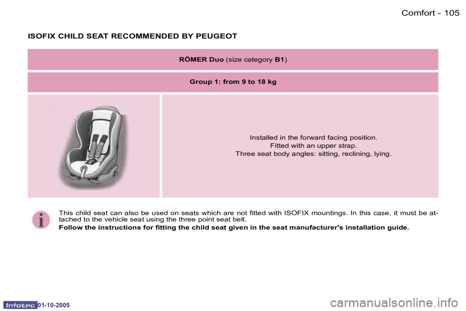 PEUGEOT 1007 2005.5  Owners Manual �1�0�4 �-�C�o�m�f�o�r�t
�0�1�-�1�0�-�2�0�0�5
�1�0�5
�-�C�o�m�f�o�r�t
�0�1�-�1�0�-�2�0�0�5
�R�Ö�M�E�R� �D�u�o� 
�(�s�i�z�e� �c�a�t�e�g�o�r�y�  �B�1�)
�G�r�o�u�p� �1�:� �f�r�o�m� �9� �t�o� �1�8� �k�g
�