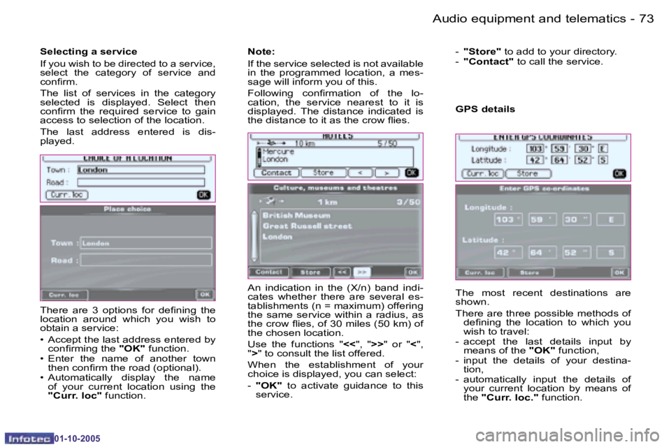 PEUGEOT 1007 2005.5 Manual PDF �7�2 �-�A�u�d�i�o� �e�q�u�i�p�m�e�n�t� �a�n�d� �t�e�l�e�m�a�t�i�c�s
�0�1�-�1�0�-�2�0�0�5
�7�3
�-�A�u�d�i�o� �e�q�u�i�p�m�e�n�t� �a�n�d� �t�e�l�e�m�a�t�i�c�s
�0�1�-�1�0�-�2�0�0�5
�T�h�e�r�e�  �a�r�e�  