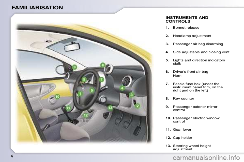 PEUGEOT 107 2006.5  Owners Manual 