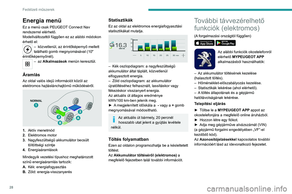PEUGEOT 2008 2021 Kezelési útmutató (in Hungarian) 28
Fedélzeti műszerek
Hálózati lefedettség
A különféle távvezérelhető funkciók
használata érdekében gondoskodjon arról,
hogy gépjárműve mobilhálózat által lefedett
területen PEUGEOT 2008 2021 Kezelési útmutató (in Hungarian) 28
Fedélzeti műszerek
Hálózati lefedettség
A különféle távvezérelhető funkciók
használata érdekében gondoskodjon arról,
hogy gépjárműve mobilhálózat által lefedett
területen
