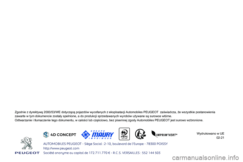 PEUGEOT 2008 2021  Instrukcja obsługi (in Polish)  
    10-31-1282 
    
 
    
 
 
 
 
 
 
 
 
003D004A005200470051004C00480003005D00030047005C00550048004E0057005C005A0105000300150013001300130012001800160012003A00280003004700520057005C0046005D010500