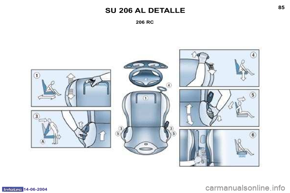 PEUGEOT 206 2004  Manual del propietario (in Spanish) �8�4
�1�4�-�0�6�-�2�0�0�4
�8�5
�1�4�-�0�6�-�2�0�0�4
�S�U� �2�0�6� �A�L� �D�E�T�A�L�L�E�2�0�6� �R�C  