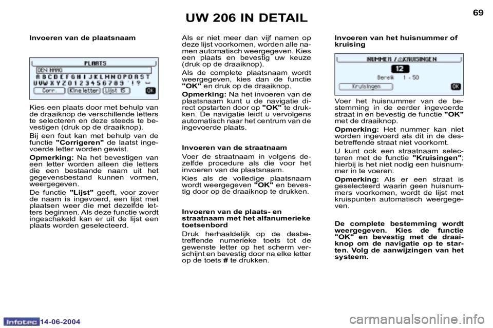 PEUGEOT 206 2004  Instructieboekje (in Dutch) �6�8
�1�4�-�0�6�-�2�0�0�4
�6�9
�1�4�-�0�6�-�2�0�0�4
�I�n�v�o�e�r�e�n� �v�a�n� �d�e� �p�l�a�a�t�s�n�a�a�m 
�K�i�e�s� �e�e�n� �p�l�a�a�t�s� �d�o�o�r� �m�e�t� �b�e�h�u�l�p� �v�a�n�  
�d�e� �d�r�a�a�i�k�n