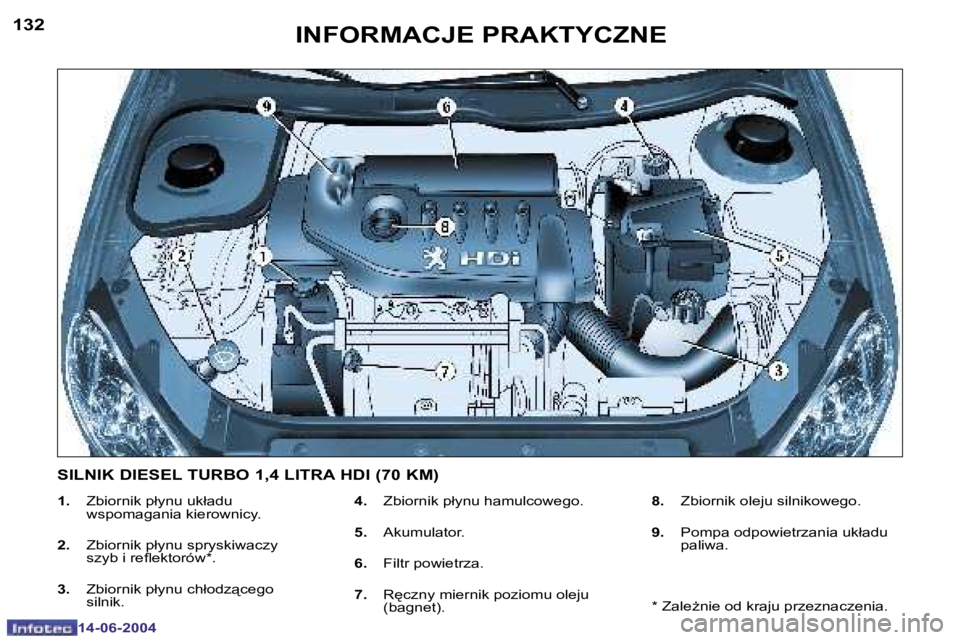 PEUGEOT 206 2004  Instrukcja obsługi (in Polish) �1�3�2
�1�4�-�0�6�-�2�0�0�4
�1�3�3
�1�4�-�0�6�-�2�0�0�4
�I�N�F�O�R�M�A�C�J�E� �P�R�A�K�T�Y�C�Z�N�E
�1�.�  �Z�b�i�o�r�n�i�k� �p�ł�y�n�u� �u�k�ł�a�d�u� 
�w�s�p�o�m�a�g�a�n�i�a� �k�i�e�r�o�w�n�i�c�y�.

