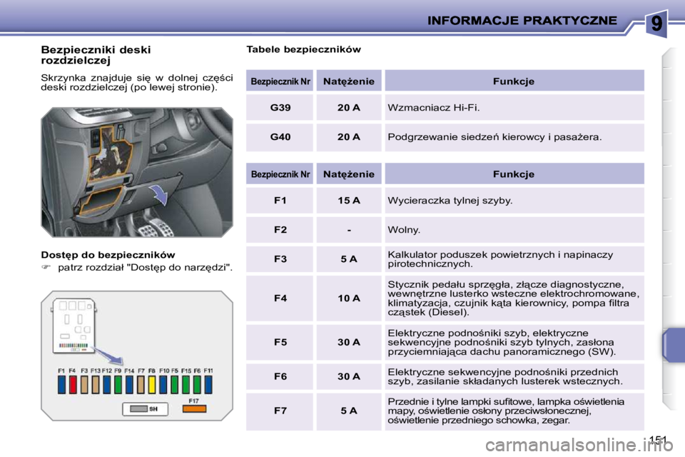 PEUGEOT 207 2009  Instrukcja obsługi (in Polish) 151
� � �B�e�z�p�i�e�c�z�n�i�k�i� �d�e�s�k�i�  
�r�o�z�d�z�i�e�l�c�z�e�j�  
� �S�k�r�z�y�n�k�a�  �z�n�a�j�d�u�j�e�  �s�i
�  �w�  �d�o�l�n�e�j�  �c�z
;�c�i�  
�d�e�s�k�i� �r�o�z�d�z�i�e�l�c�z�e�j� �