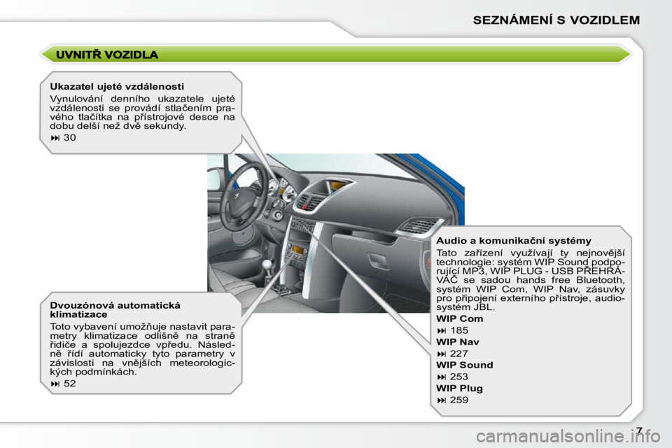 PEUGEOT 207 2009  Návod na použití (in Czech) SEZNÁMENÍ S VOZIDLEM
� � �D�v�o�u�z�ó�n�o�v�á� �a�u�t�o�m�a�t�i�c�k�á�  
�k�l�i�m�a�t�i�z�a�c�e�  
� �T�o�t�o� �v�y�b�a�v�e�n�í� �u�m�o�ž3�u�j�e� �n�a�s�t�a�v�i�t� �p�a�r�a�- 
�m�e�t�r�y�  �k�