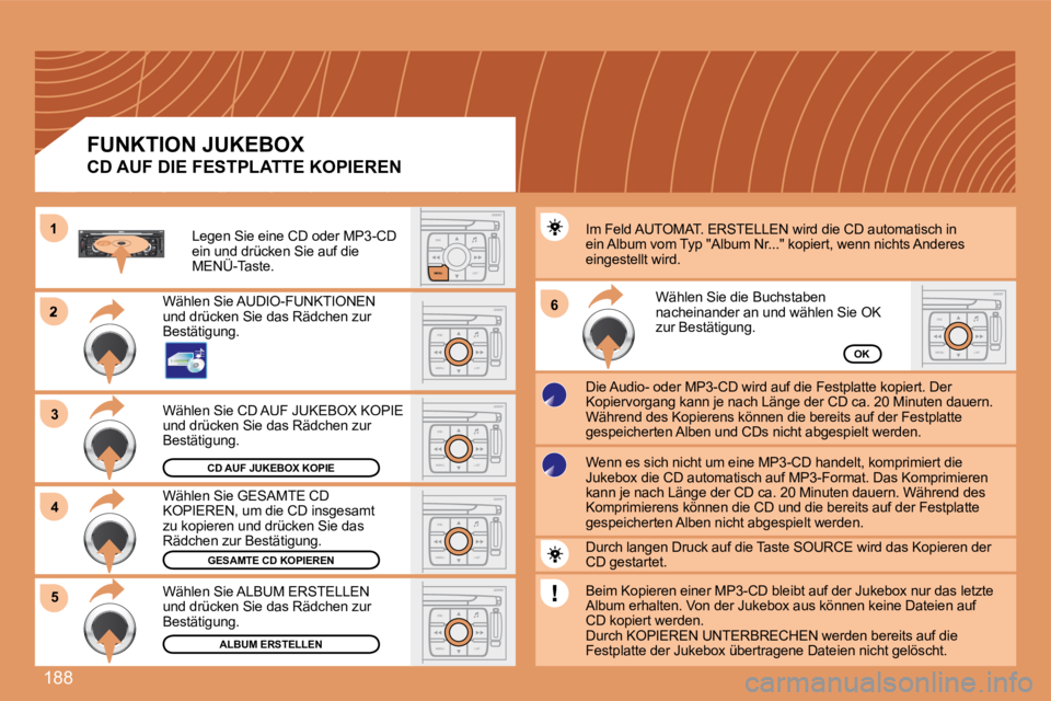 PEUGEOT 207 2008 Betriebsanleitungen (in German) 188
2
33
S
O SSOURCE
MODE BAND ESC
2
abc
5
jkl
8
tuv 3
def
6
mno
9
wxyz
1 4
ghi
7
pqrs0 # MENU LIST
TA
PTY
DARKESC
LIST
MENU
ESC
MENU LIST
66
ESC
MENU LIST
ESC
MENU LIST
ESC
MENU LIST
44
ESC
MENU LIS PEUGEOT 207 2008 Betriebsanleitungen (in German) 188
2
33
S
O SSOURCE
MODE BAND ESC
2
abc
5
jkl
8
tuv 3
def
6
mno
9
wxyz
1 4
ghi
7
pqrs0 # MENU LIST
TA
PTY
DARKESC
LIST
MENU
ESC
MENU LIST
66
ESC
MENU LIST
ESC
MENU LIST
ESC
MENU LIST
44
ESC
MENU LIS