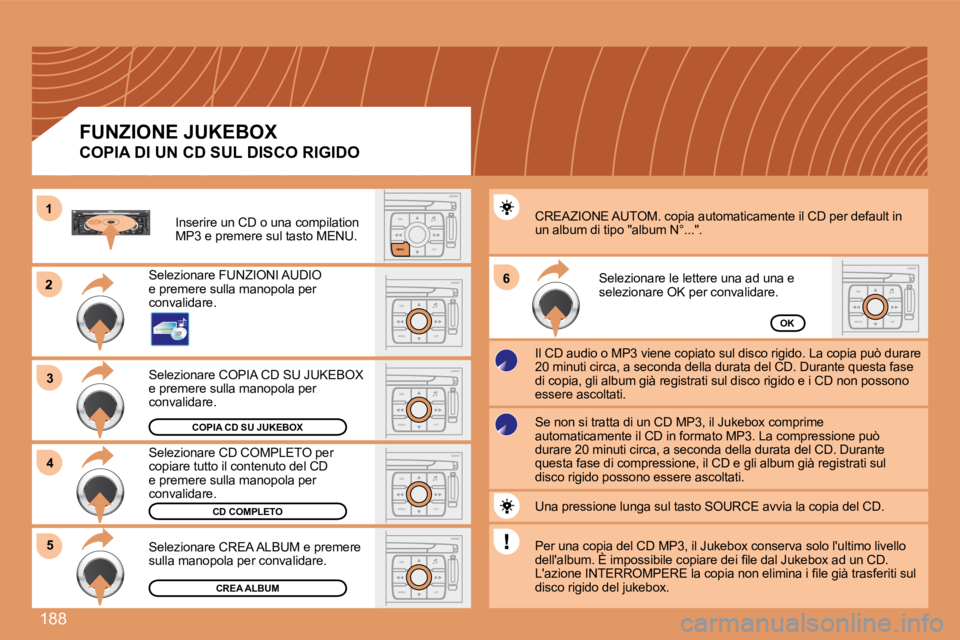 PEUGEOT 207 2008  Manuale duso (in Italian) 188
2
33
S
O SSOURCE
MODE BAND ESC
2
abc
5
jkl
8
tuv 3
def
6
mno
9
wxyz
1 4
ghi
7
pqrs0 # MENU LIST
TA 
PTY
DARKESC
LIST
MENU
ESC
MENU LIST
66
ESC
MENU LIST
ESC
MENU LIST
ESC
MENU LIST
44
ESC
MENU LIS