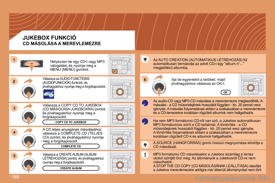 PEUGEOT 207 2008 Kezelési útmutató (in Hungarian) 188
2
33
S
O SSOURCE
MODE BAND ESC
2
abc
5
jkl
8
tuv 3
def
6
mno
9
wxyz
1 4
ghi
7
pqrs0 # MENU LIST
TA
PTY
DARKESC
LIST
MENU
ESC
MENU LIST
66
ESC
MENU LIST
ESC
MENU LIST
ESC
MENU LIST
44
ESC
MENU LIS PEUGEOT 207 2008 Kezelési útmutató (in Hungarian) 188
2
33
S
O SSOURCE
MODE BAND ESC
2
abc
5
jkl
8
tuv 3
def
6
mno
9
wxyz
1 4
ghi
7
pqrs0 # MENU LIST
TA
PTY
DARKESC
LIST
MENU
ESC
MENU LIST
66
ESC
MENU LIST
ESC
MENU LIST
ESC
MENU LIST
44
ESC
MENU LIS