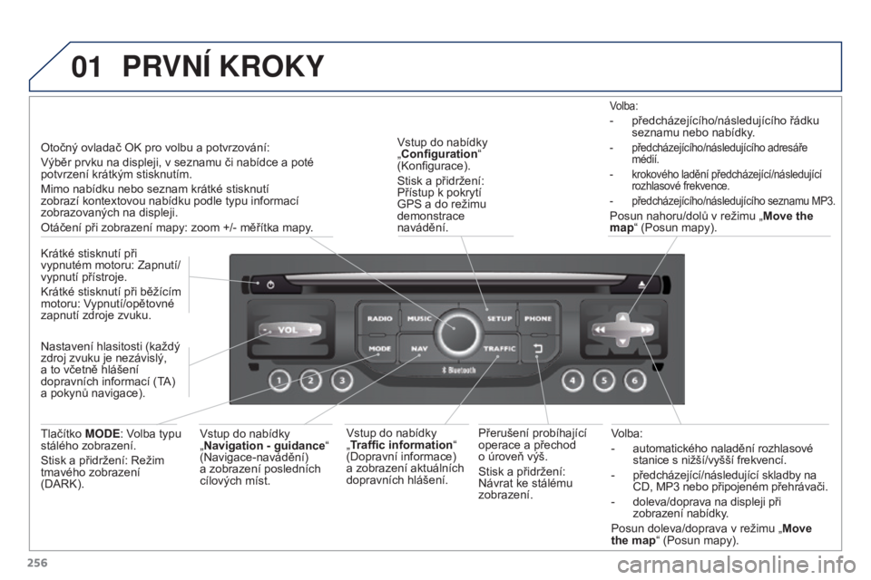 PEUGEOT 3008 2016  Návod na použití (in Czech) 01
256
3008_cs_Chap12b_RT6-2-8_ed01-2015
Volba:
- 
automatického naladění rozhlasové
  
stanice s nižší/vyšší frekvencí.
-
 
předcházející/následující skladby na
  
CD, MP3
  nebo p