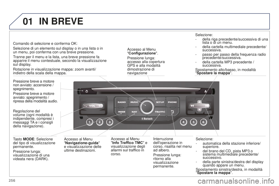 PEUGEOT 3008 2015.5.  Manuale duso (in Italian) 01
256
3008_it_Chap12b_RT6-2-8_ed01-2015
Selezione:
- automatica della stazione inferiore/
superiore.
-
 
del brano del CD, pista MP3
   o 
sistema multimediale precedente/
successivo.
-
 
della parte