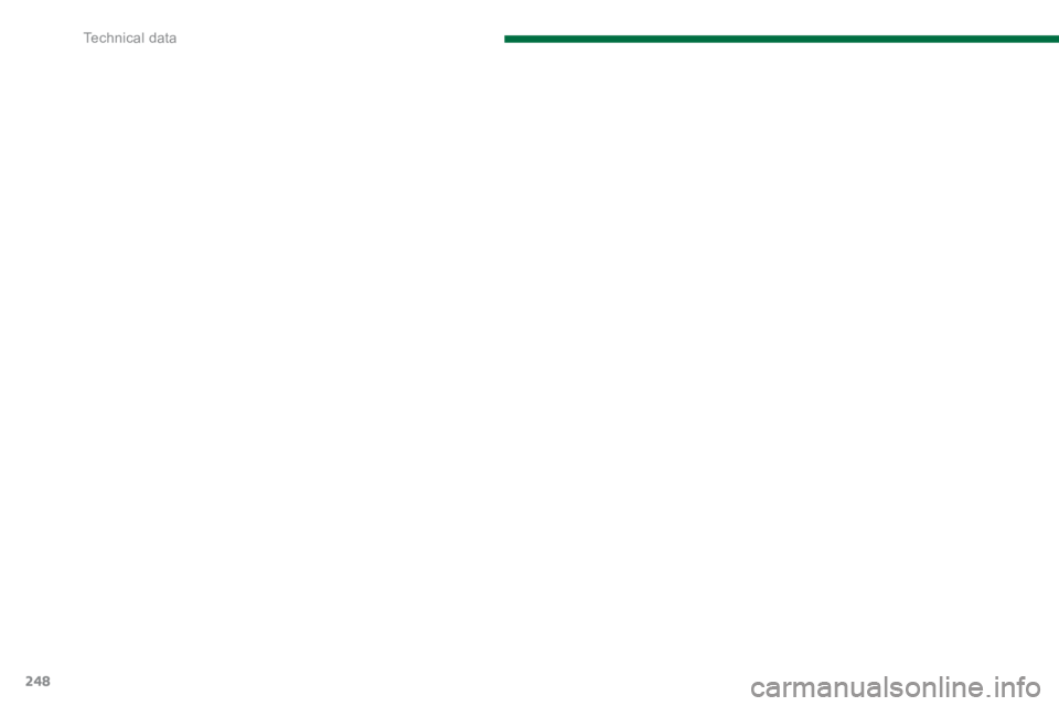 PEUGEOT 3008 2014 Owners Manual Technical data
248 PEUGEOT 3008 2014 Owners Manual Technical data
248