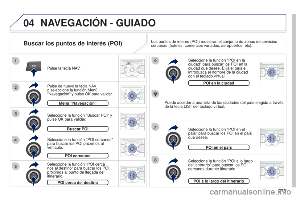 PEUGEOT 3008 2014  Manual del propietario (in Spanish) 04
NAV2ABC3DEF5JKL4GHI6MNO8TUV7PQRS9WXYZ0*#
1RADIO MEDIANAV
TRAFFIC
SETUPADDR
BOOK
2ABC3DEF5JKL4GHI6MNO8TUV7PQRS9WXYZ0*#
1RADIO MEDIA NAV
TRAFFIC
SETUPADDR
BOOK
2ABC3DEF5JKL4GHI6MNO8TUV7PQRS9WXYZ0*#
1
