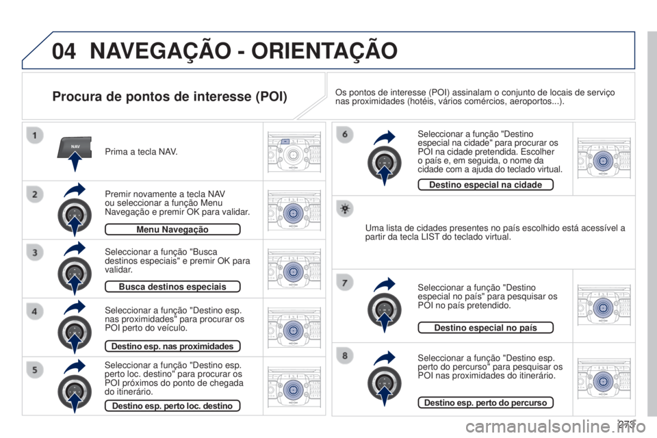 PEUGEOT 3008 2014  Manual de utilização (in Portuguese) 04
NAV2ABC3DEF5JKL4GHI6MNO8TUV7PQRS9WXYZ0*#
1RADIO MEDIANAV
TRAFFIC
SETUPADDR
BOOK
2ABC3DEF5JKL4GHI6MNO8TUV7PQRS9WXYZ0*#
1RADIO MEDIA NAV
TRAFFIC
SETUPADDR
BOOK
2ABC3DEF5JKL4GHI6MNO8TUV7PQRS9WXYZ0*#
1